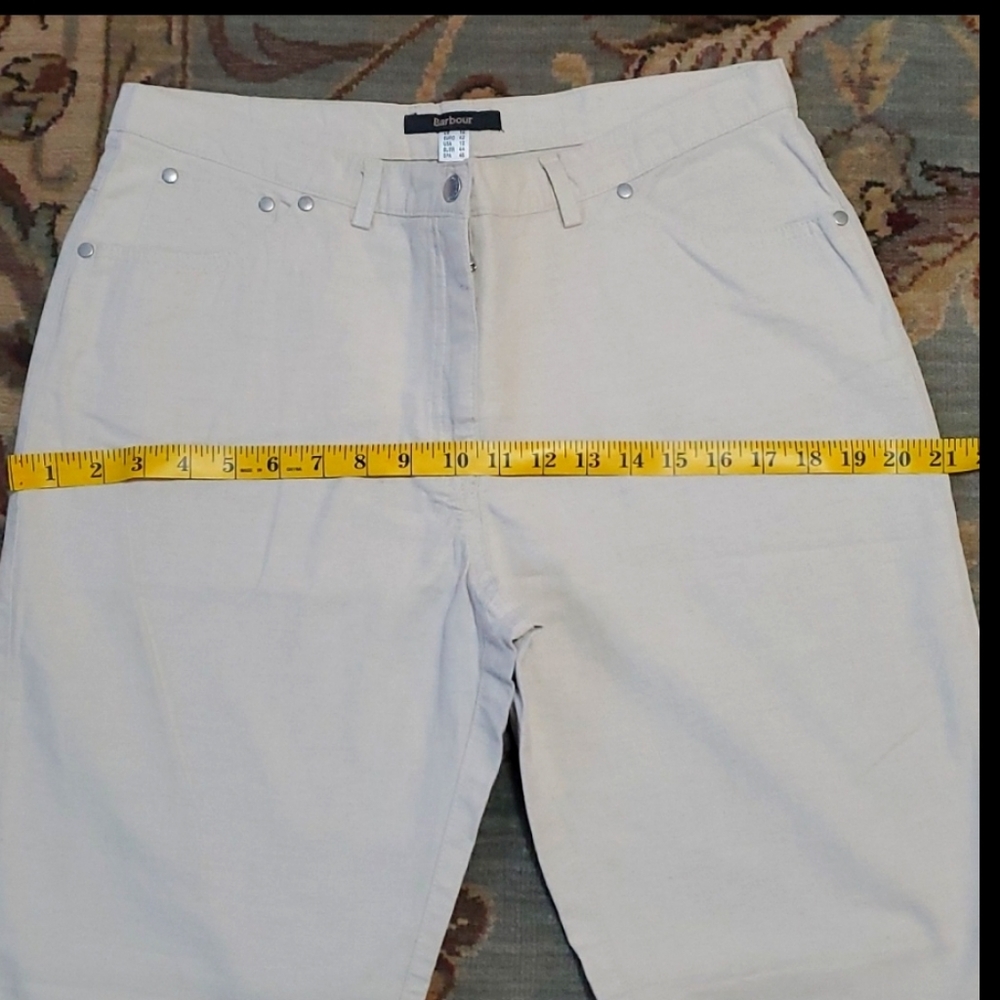 Barbour woman pants size 12 excellent condition 83 %cotton 15% linen 2% Lycra.